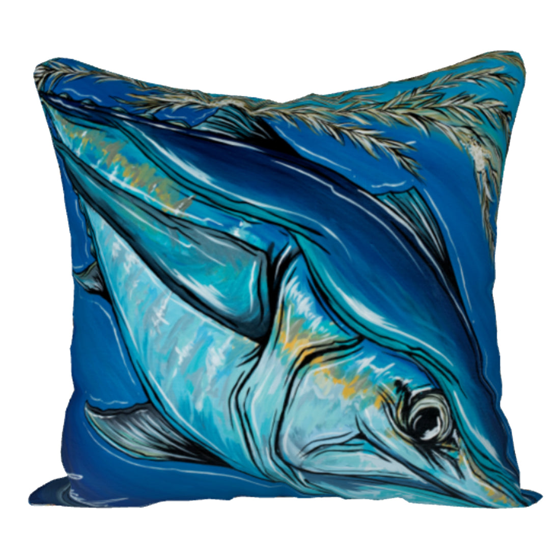 Hawksbill Turtle + Blackfin Tuna Pillow Case