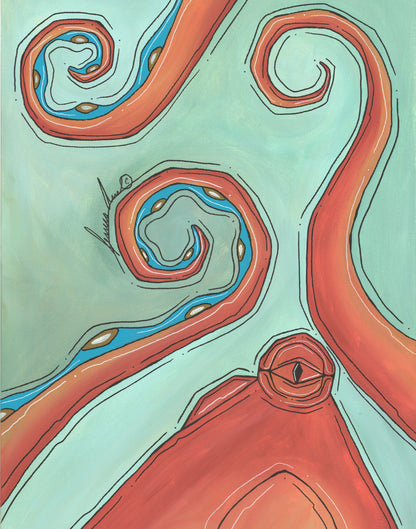 Coral Octo Print