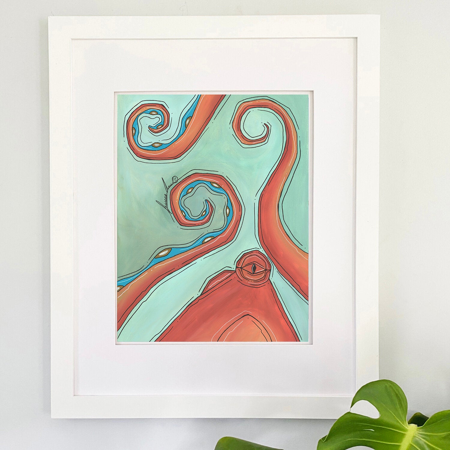 Coral Octo Print