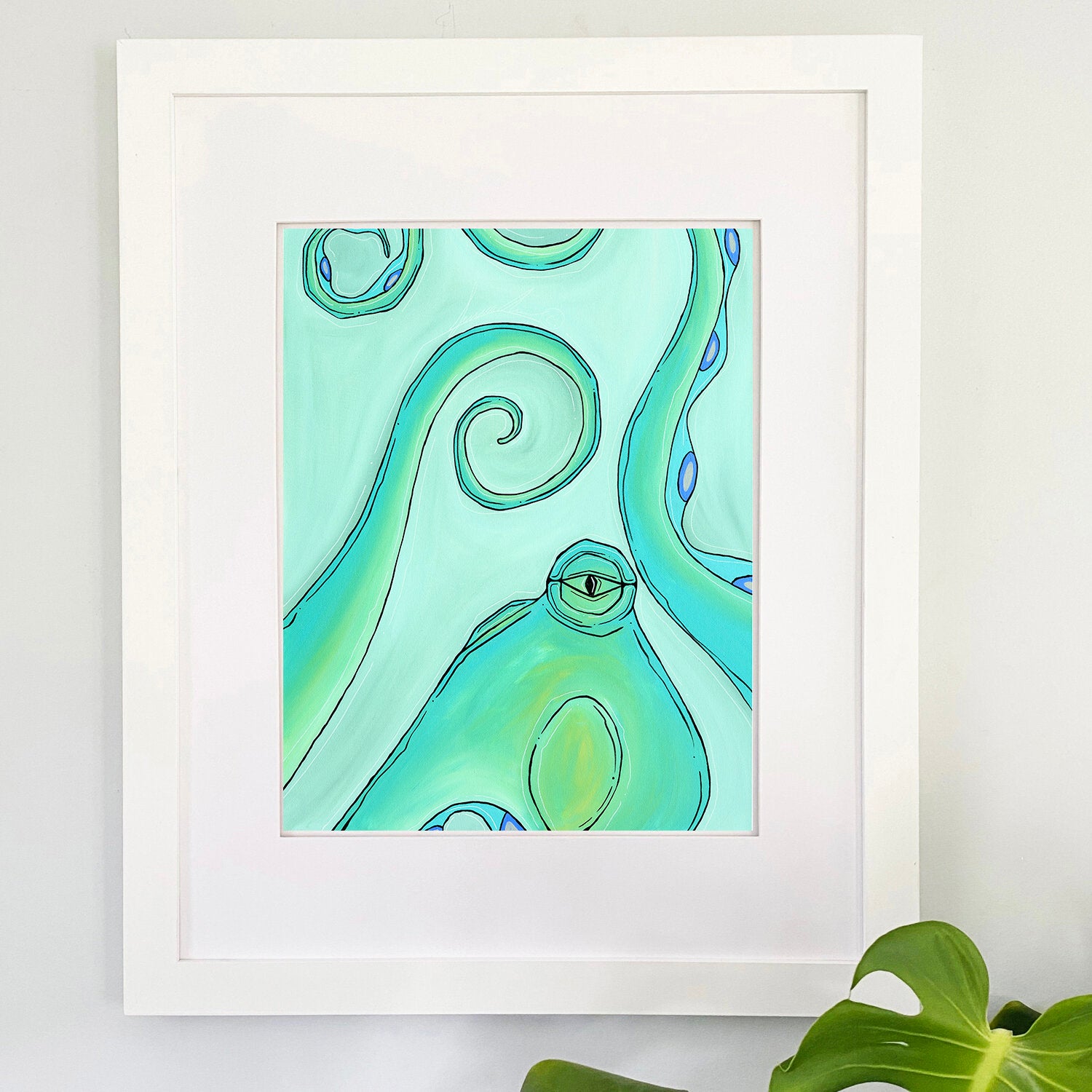 Green octo Print