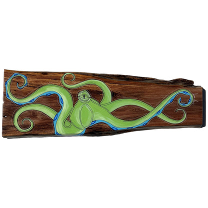 Lime Green Octo Live Edge Wood 15&quot; x 44&quot;