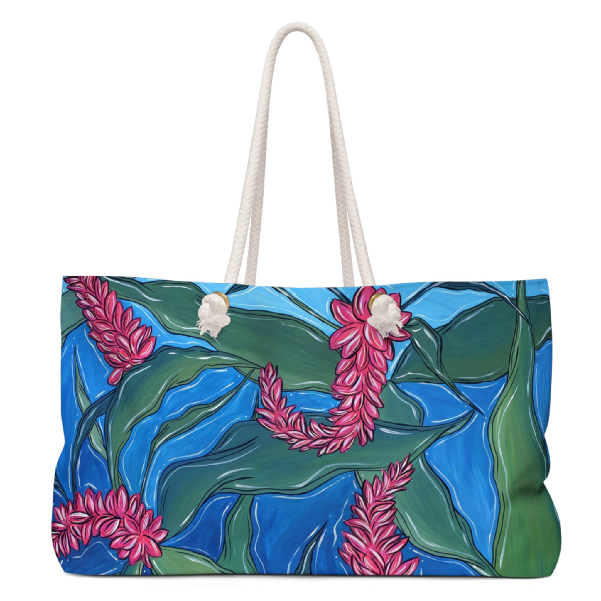 Ginger Flowers Beach Bag