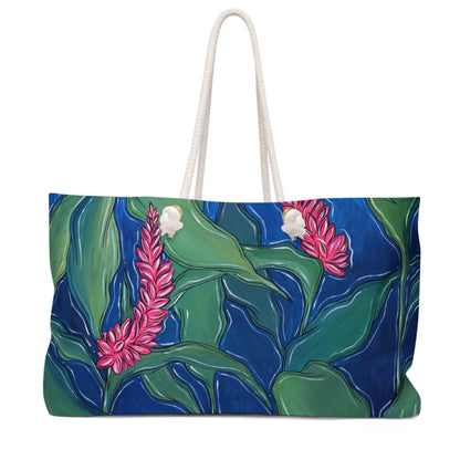 Ginger Flowers Beach Bag