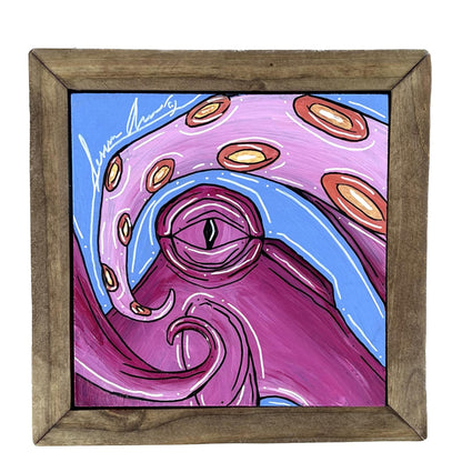 Pink Octo Mini Framed 6x6&quot;