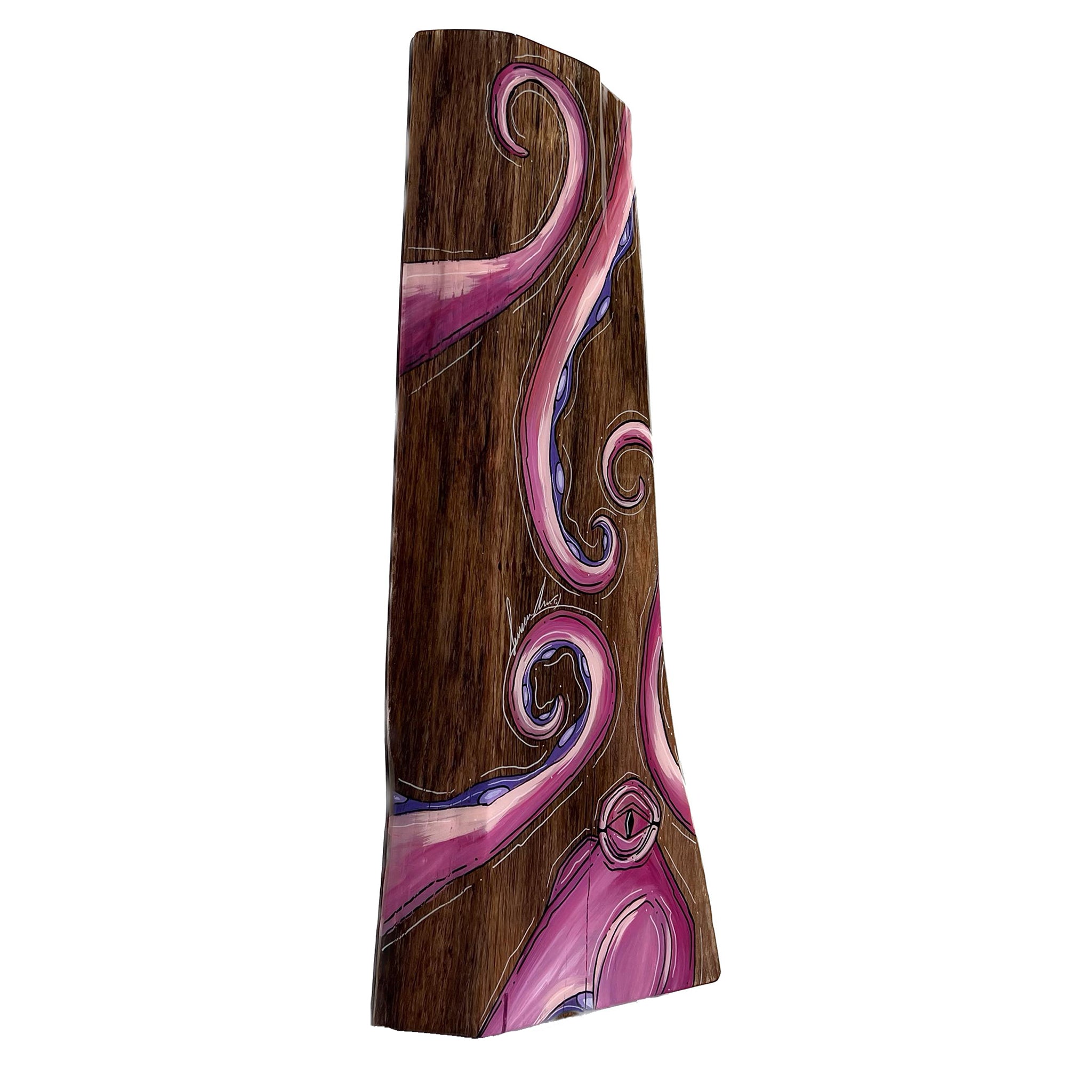 Pink Octo Live Edge Wood 10&quot; x 22&quot;