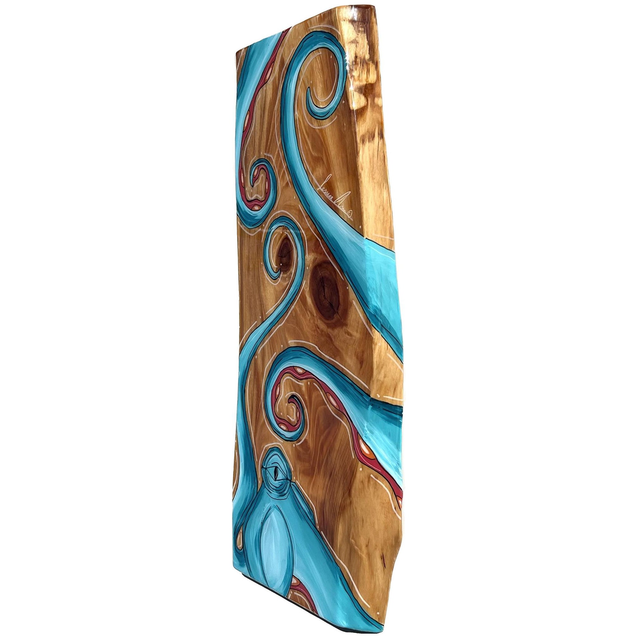 Sea Foam Octo Live Edge Wood 13&quot; x 27.5&quot;