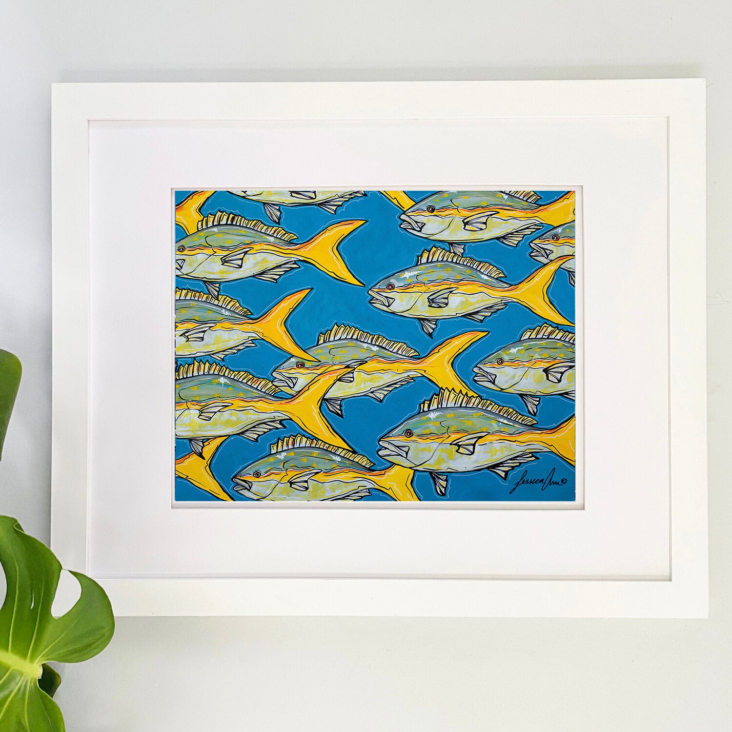 Yellowtail Frenzy Print